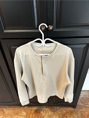 Lululemon Softstreme Oversized-Fit Long Sleeve Henley | Natural Ivory | Medium